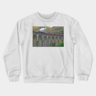The Jacobite crossing Glenfinnan Viaduct, May 2023 Crewneck Sweatshirt
